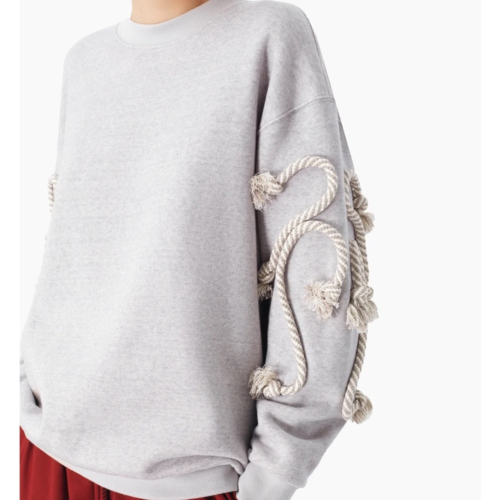 See By Chloe Gray Sweatshirt with Rope Detailing